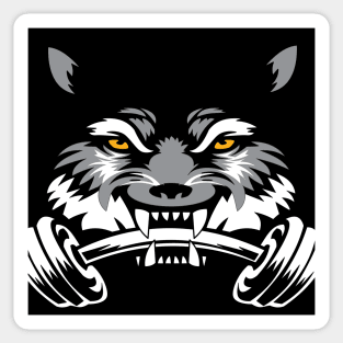 Wolf sport and fitness lovely blend drawing cute cool colorful Sticker